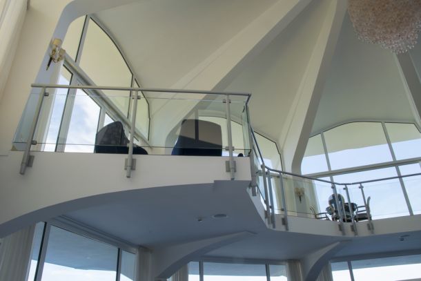 Balaustra alluminio e vetro